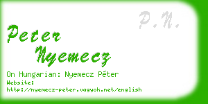 peter nyemecz business card